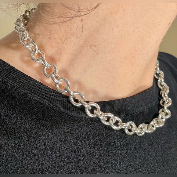 Tiffany & Co. heavy chain link necklace 16” - Picture 5 of 8